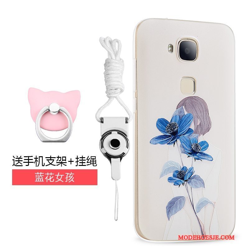 Hoesje Huawei G7 Plus Spotprent Telefoon Trend, Hoes Huawei G7 Plus Zacht Roze Hanger