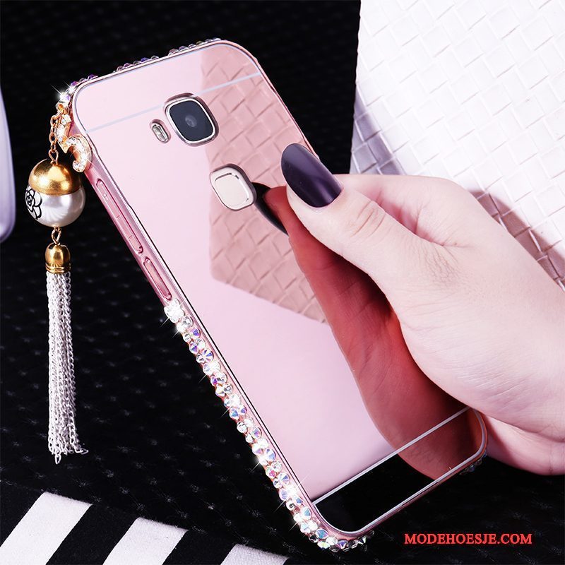 Hoesje Huawei G7 Plus Strass Omlijsting Trend, Hoes Huawei G7 Plus Bescherming Telefoon Hard