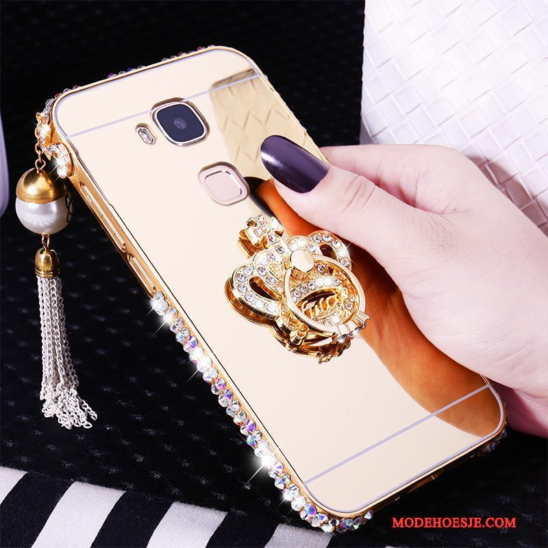 Hoesje Huawei G7 Plus Strass Omlijsting Trend, Hoes Huawei G7 Plus Bescherming Telefoon Hard