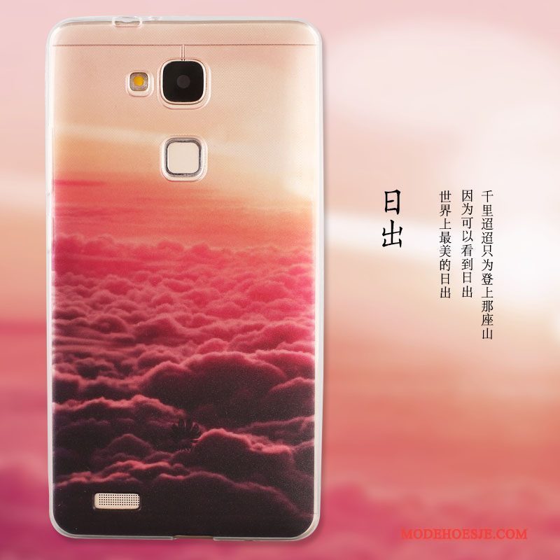 Hoesje Huawei G7 Plus Zacht Anti-fall Blauw, Hoes Huawei G7 Plus Bescherming Telefoon