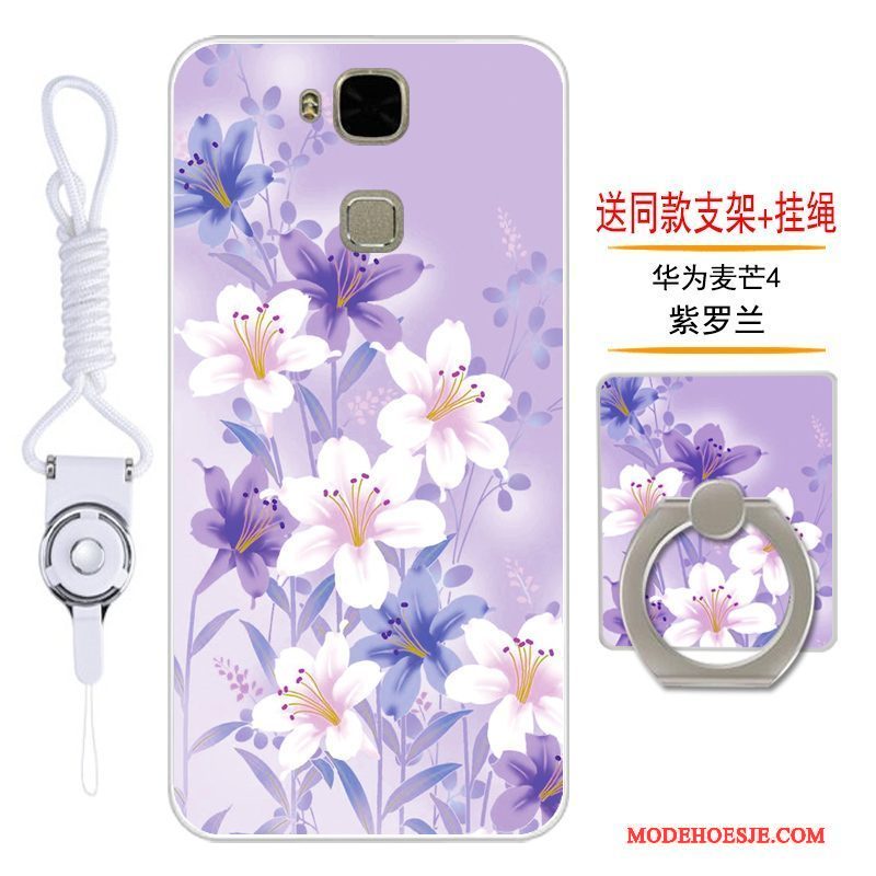 Hoesje Huawei G7 Plus Zacht Telefoon Trend, Hoes Huawei G7 Plus Siliconen Purper Anti-fall