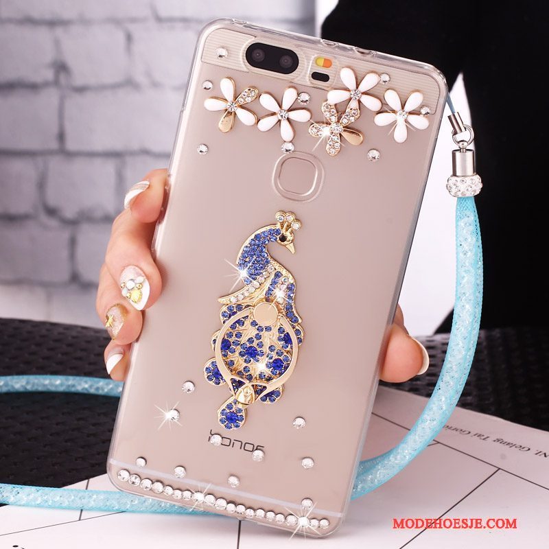 Hoesje Huawei G9 Lite Strass Ringtelefoon, Hoes Huawei G9 Lite Bescherming Jeugd Klittenband