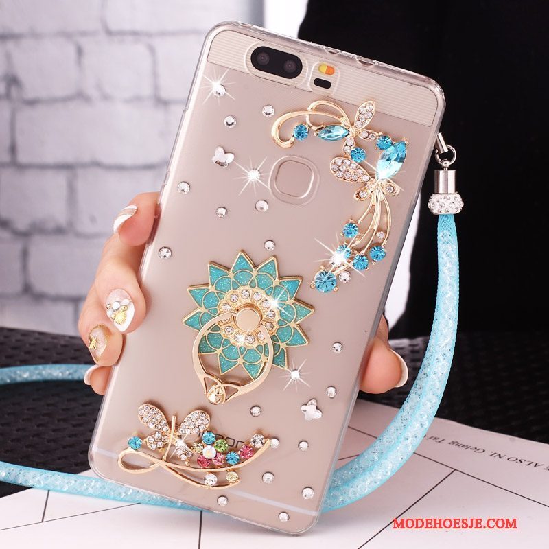 Hoesje Huawei G9 Lite Strass Ringtelefoon, Hoes Huawei G9 Lite Bescherming Jeugd Klittenband