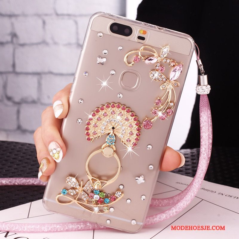 Hoesje Huawei G9 Lite Strass Ringtelefoon, Hoes Huawei G9 Lite Bescherming Jeugd Klittenband