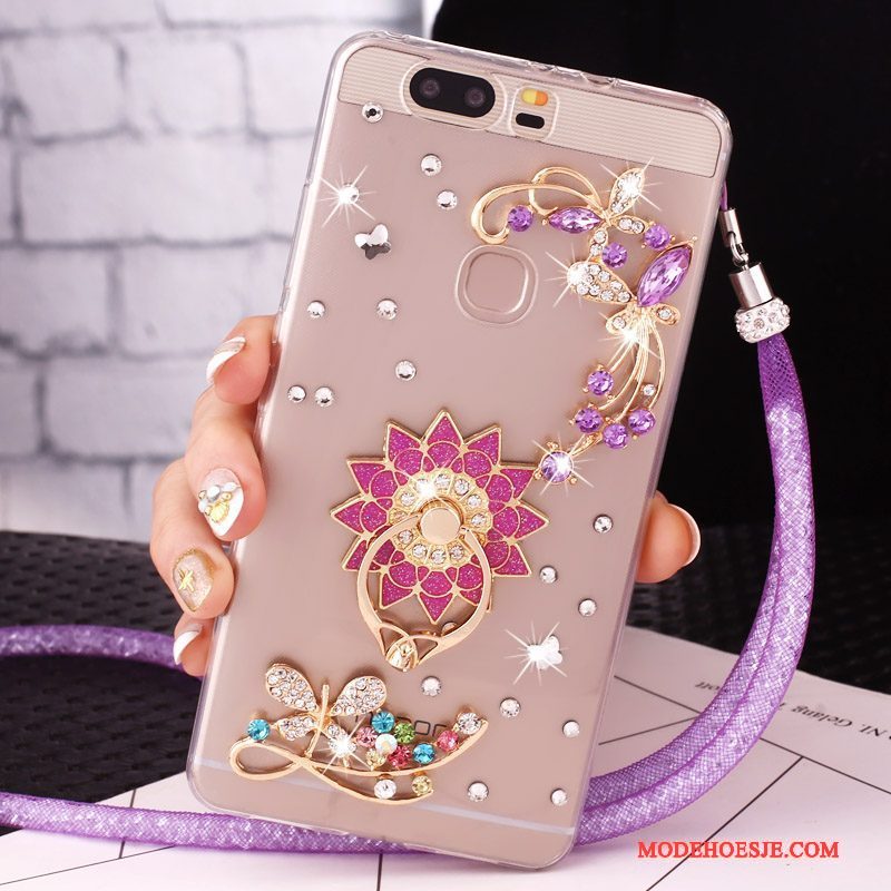 Hoesje Huawei G9 Lite Strass Ringtelefoon, Hoes Huawei G9 Lite Bescherming Jeugd Klittenband