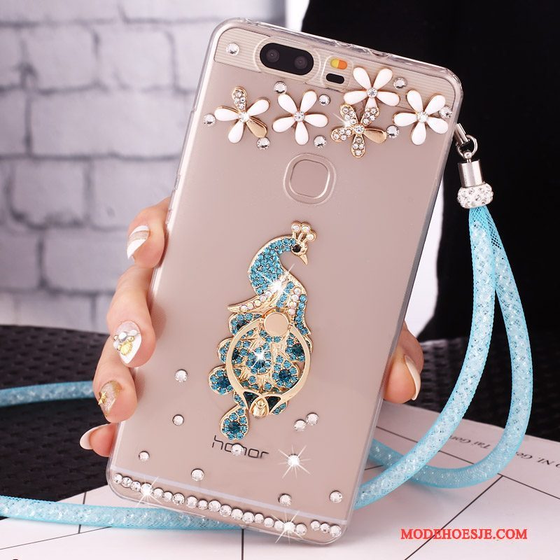 Hoesje Huawei G9 Lite Strass Ringtelefoon, Hoes Huawei G9 Lite Bescherming Jeugd Klittenband