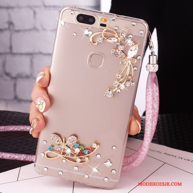 Hoesje Huawei G9 Lite Strass Ringtelefoon, Hoes Huawei G9 Lite Bescherming Jeugd Klittenband