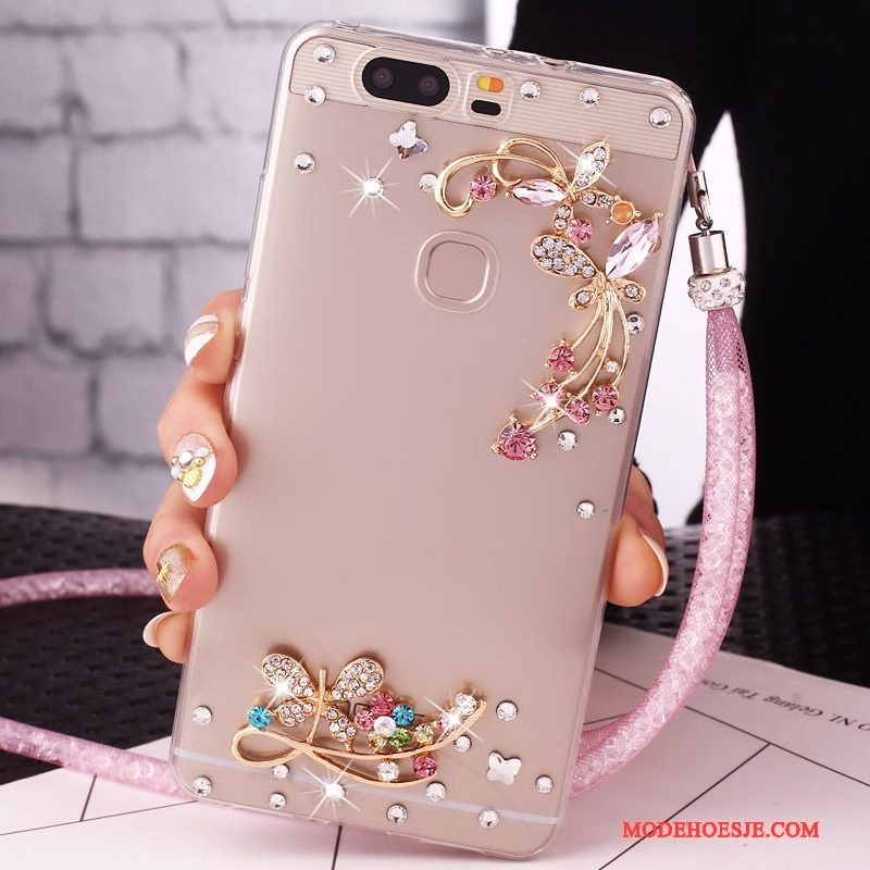 Hoesje Huawei G9 Lite Strass Ringtelefoon, Hoes Huawei G9 Lite Bescherming Jeugd Klittenband