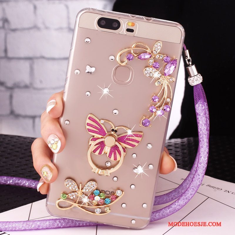 Hoesje Huawei G9 Lite Strass Ringtelefoon, Hoes Huawei G9 Lite Bescherming Jeugd Klittenband