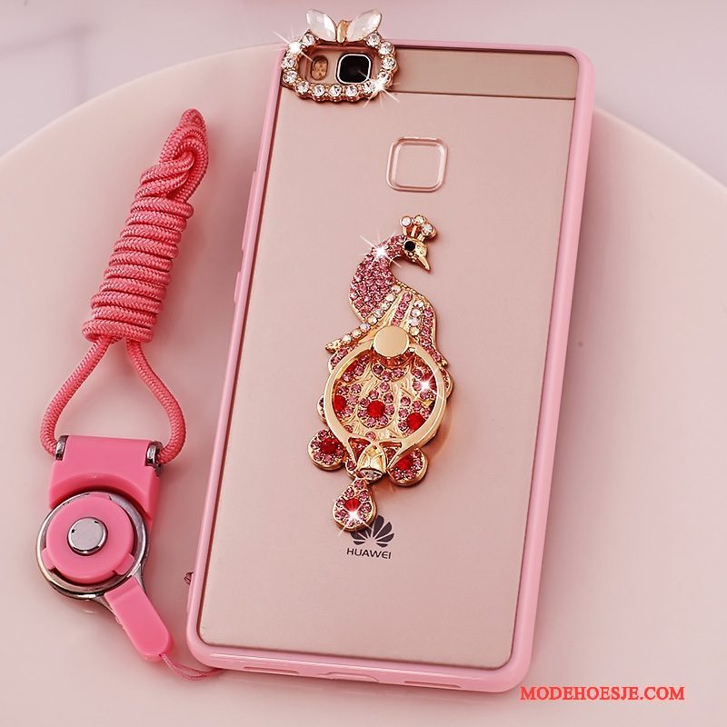 Hoesje Huawei G9 Lite Zacht Roze Hanger, Hoes Huawei G9 Lite Bescherming Jeugdtelefoon