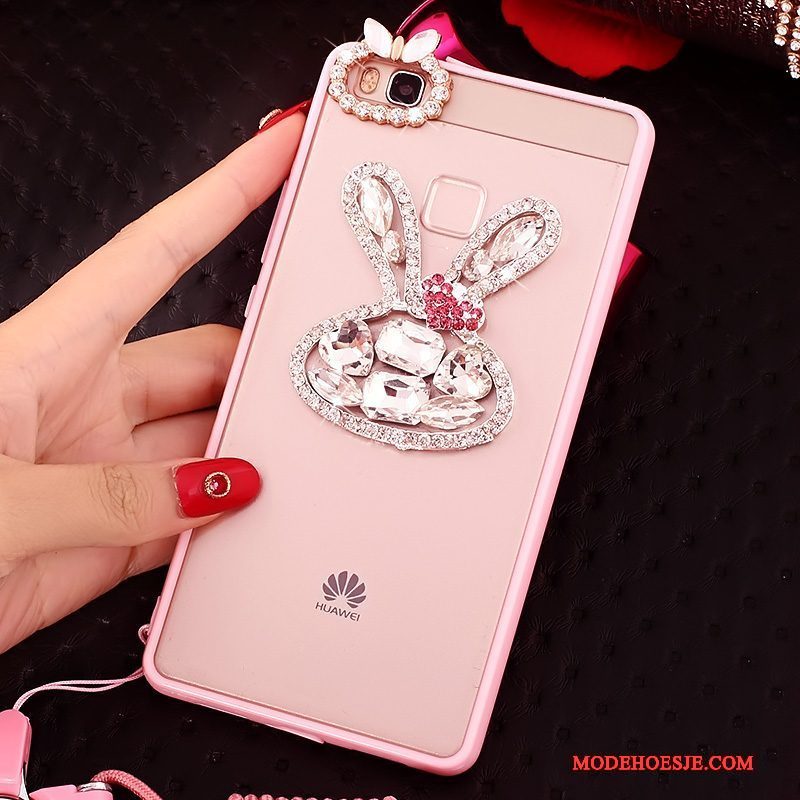 Hoesje Huawei G9 Lite Zacht Telefoon Jeugd, Hoes Huawei G9 Lite Strass Trend Roze