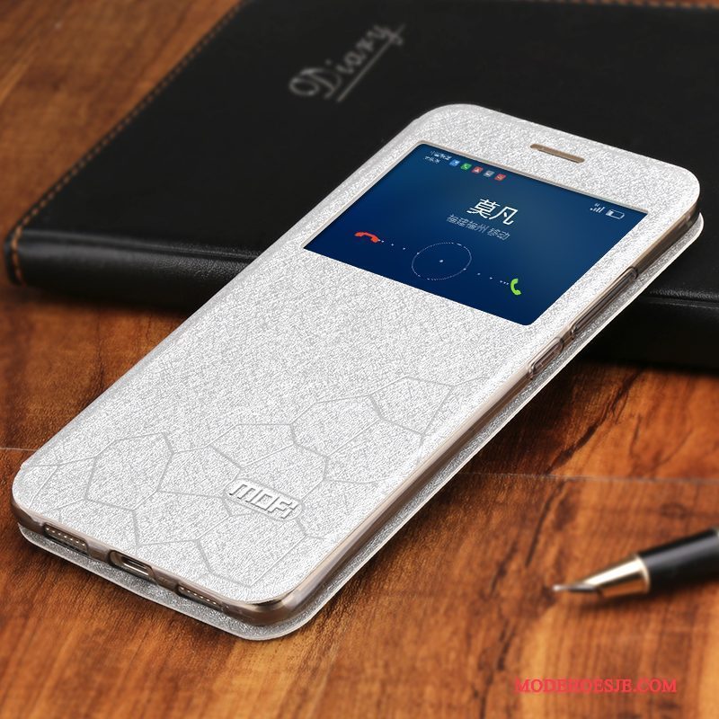 Hoesje Huawei G9 Plus Bescherming Anti-fall Open Het Venster, Hoes Huawei G9 Plus Folio Goudtelefoon