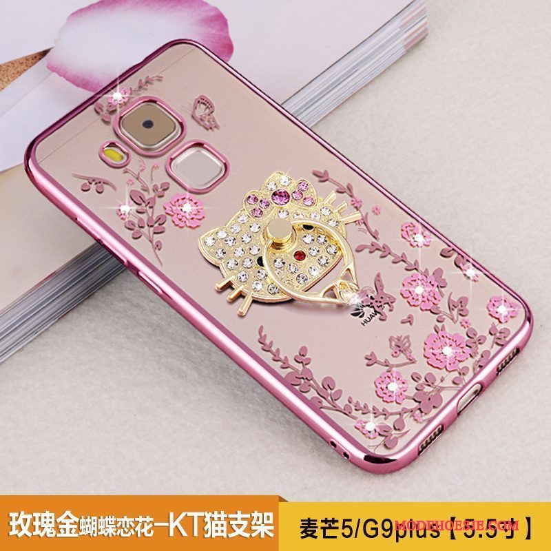 Hoesje Huawei G9 Plus Bescherming Anti-fall Trend, Hoes Huawei G9 Plus Zacht Rose Goudtelefoon