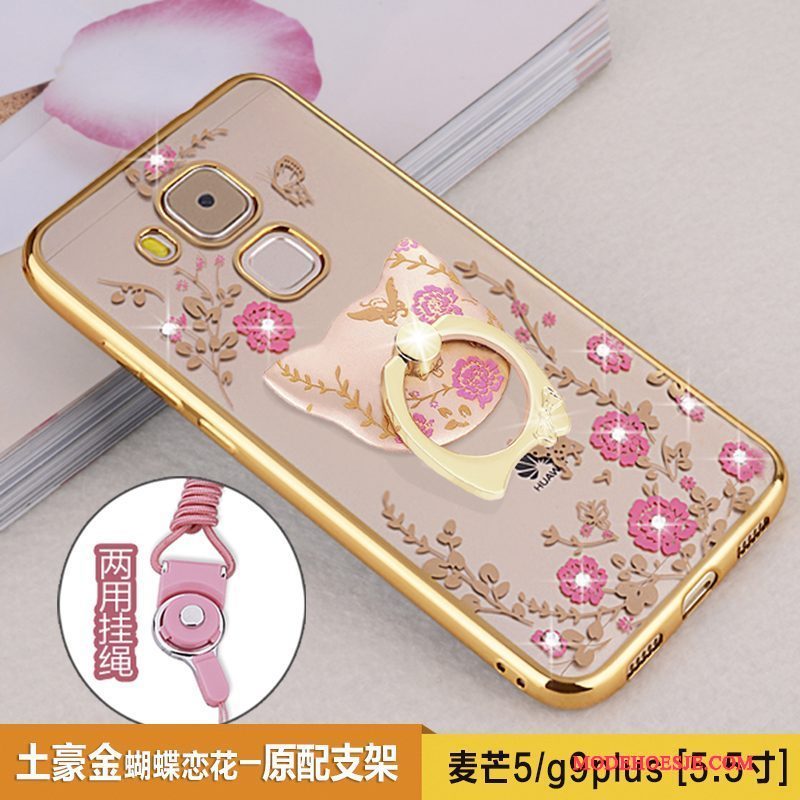 Hoesje Huawei G9 Plus Bescherming Anti-fall Trend, Hoes Huawei G9 Plus Zacht Rose Goudtelefoon