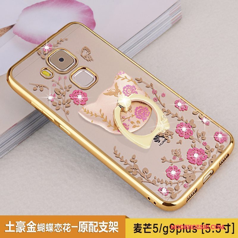 Hoesje Huawei G9 Plus Bescherming Anti-fall Trend, Hoes Huawei G9 Plus Zacht Rose Goudtelefoon