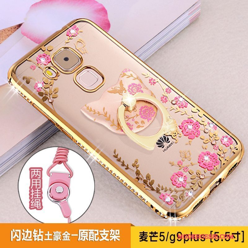 Hoesje Huawei G9 Plus Bescherming Anti-fall Trend, Hoes Huawei G9 Plus Zacht Rose Goudtelefoon