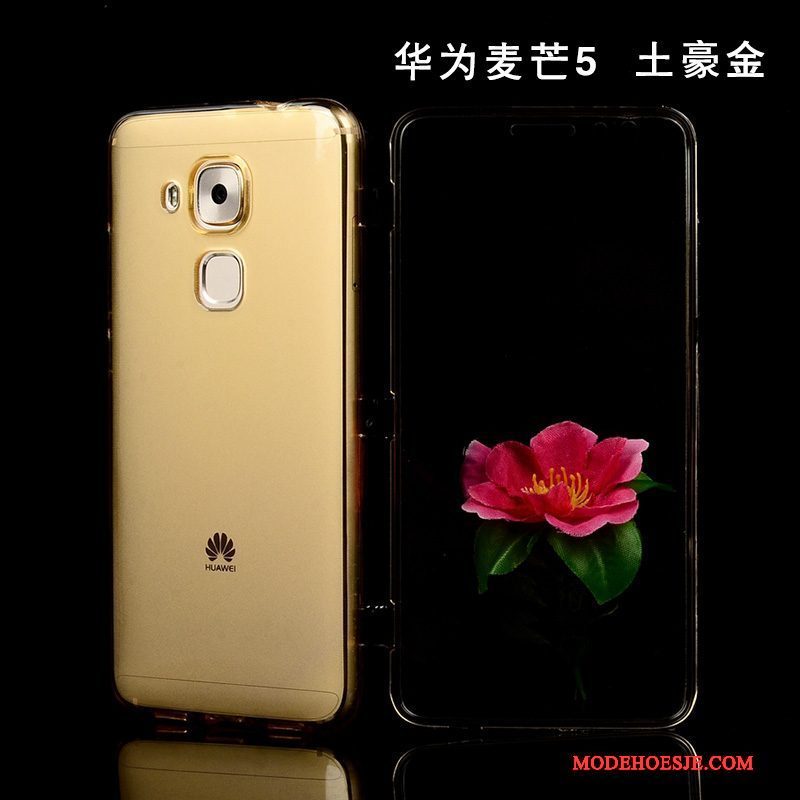 Hoesje Huawei G9 Plus Bescherming Groentelefoon, Hoes Huawei G9 Plus Zakken Doorzichtig Anti-fall