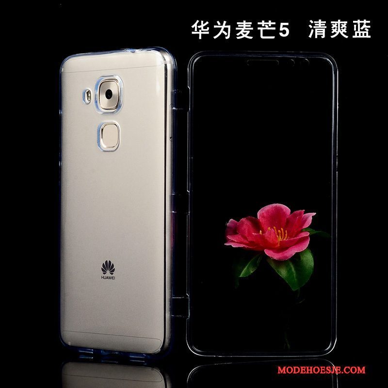 Hoesje Huawei G9 Plus Bescherming Groentelefoon, Hoes Huawei G9 Plus Zakken Doorzichtig Anti-fall