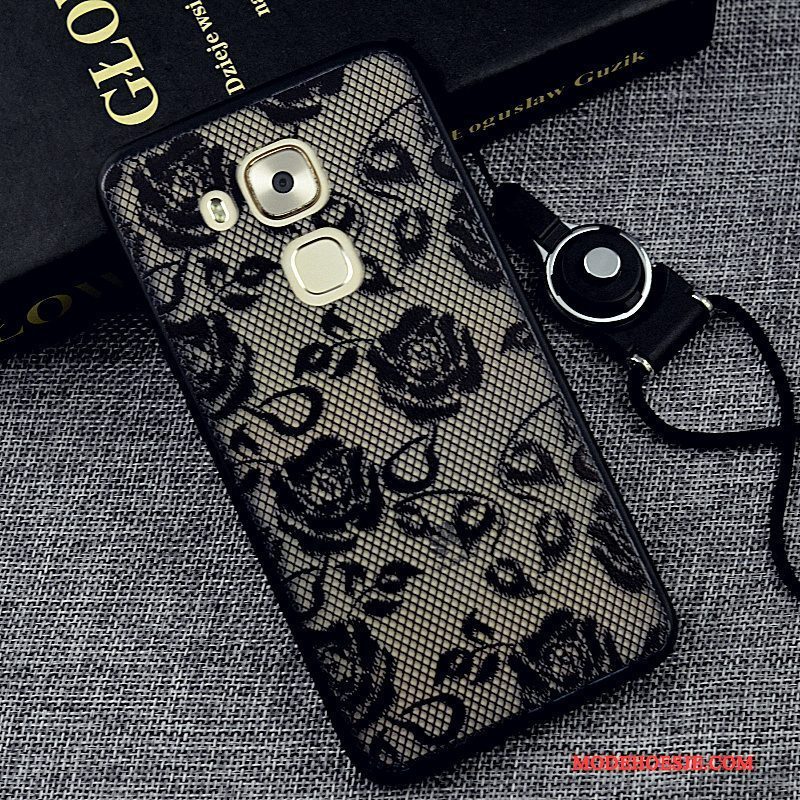 Hoesje Huawei G9 Plus Bescherming Hanger Zwart, Hoes Huawei G9 Plus Zacht Telefoon Anti-fall