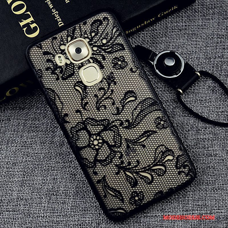 Hoesje Huawei G9 Plus Bescherming Hanger Zwart, Hoes Huawei G9 Plus Zacht Telefoon Anti-fall