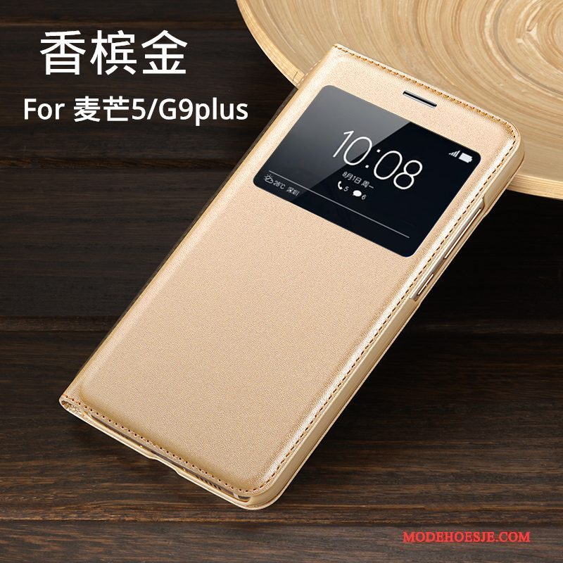 Hoesje Huawei G9 Plus Folio Telefoon Rood, Hoes Huawei G9 Plus Zakken