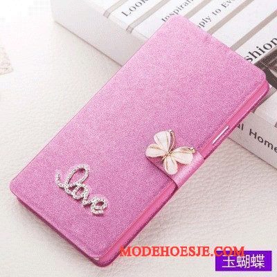 Hoesje Huawei G9 Plus Folio Telefoon Roze, Hoes Huawei G9 Plus Leer