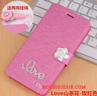 Hoesje Huawei G9 Plus Folio Telefoon Trend, Hoes Huawei G9 Plus Leer Rood Anti-fall