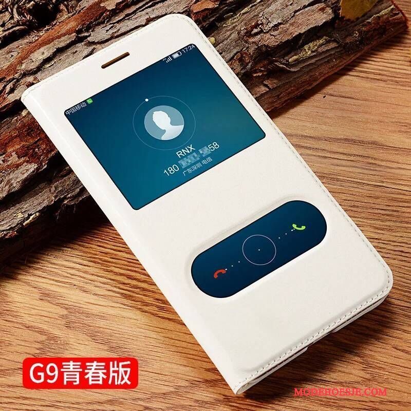 Hoesje Huawei G9 Plus Leer Anti-fall Goud, Hoes Huawei G9 Plus Folio Telefoon
