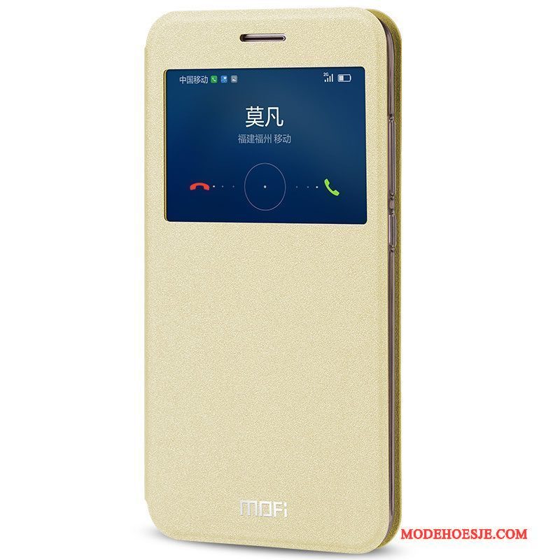 Hoesje Huawei G9 Plus Leer Anti-falltelefoon, Hoes Huawei G9 Plus Folio Lichtblauw