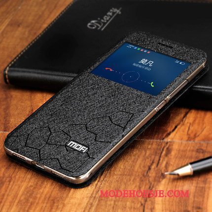 Hoesje Huawei G9 Plus Leer Telefoon Anti-fall, Hoes Huawei G9 Plus Siliconen Donkerblauw Trend