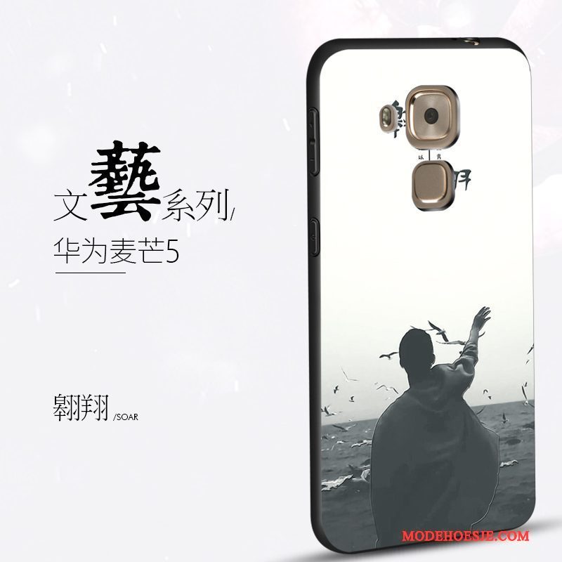 Hoesje Huawei G9 Plus Scheppend Hanger Anti-fall, Hoes Huawei G9 Plus Siliconen Trend Zwart