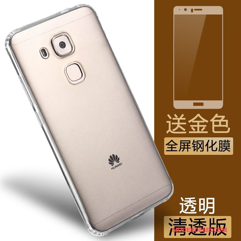 Hoesje Huawei G9 Plus Siliconen Anti-fall Doorzichtig, Hoes Huawei G9 Plus Zacht Goudtelefoon