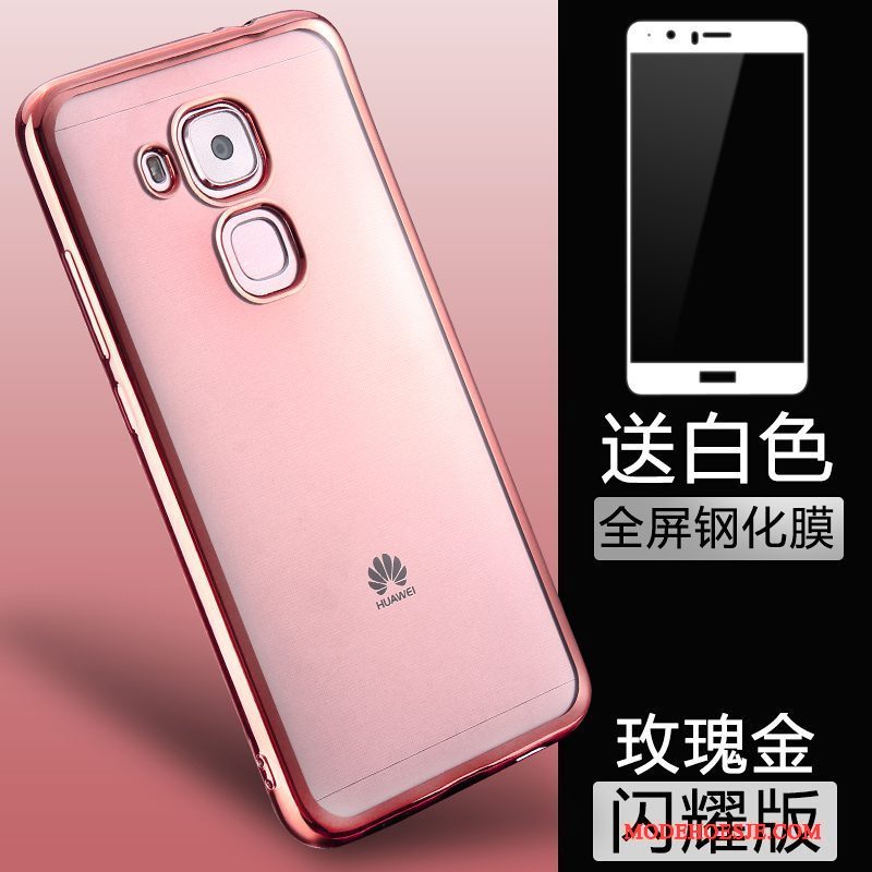 Hoesje Huawei G9 Plus Siliconen Anti-fall Doorzichtig, Hoes Huawei G9 Plus Zacht Goudtelefoon