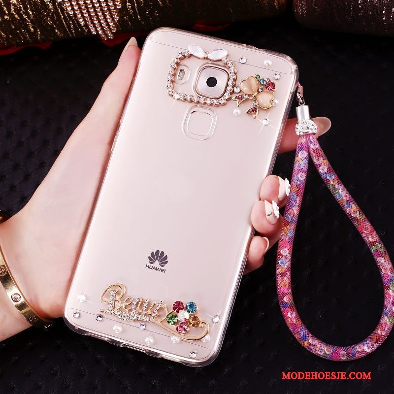 Hoesje Huawei G9 Plus Siliconen Hangertelefoon, Hoes Huawei G9 Plus Bescherming Roze Mini