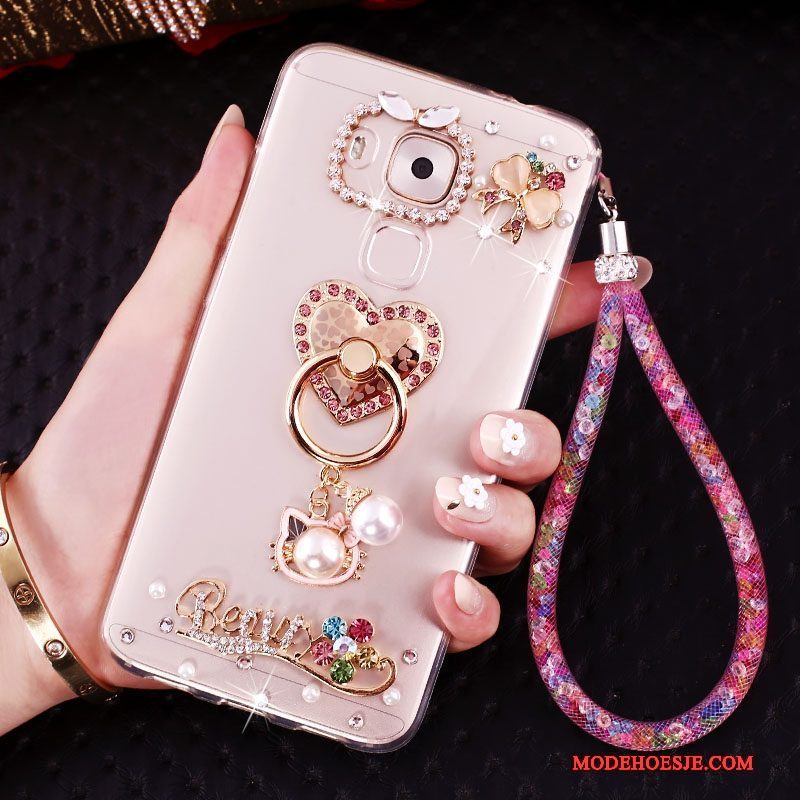 Hoesje Huawei G9 Plus Siliconen Hangertelefoon, Hoes Huawei G9 Plus Bescherming Roze Mini