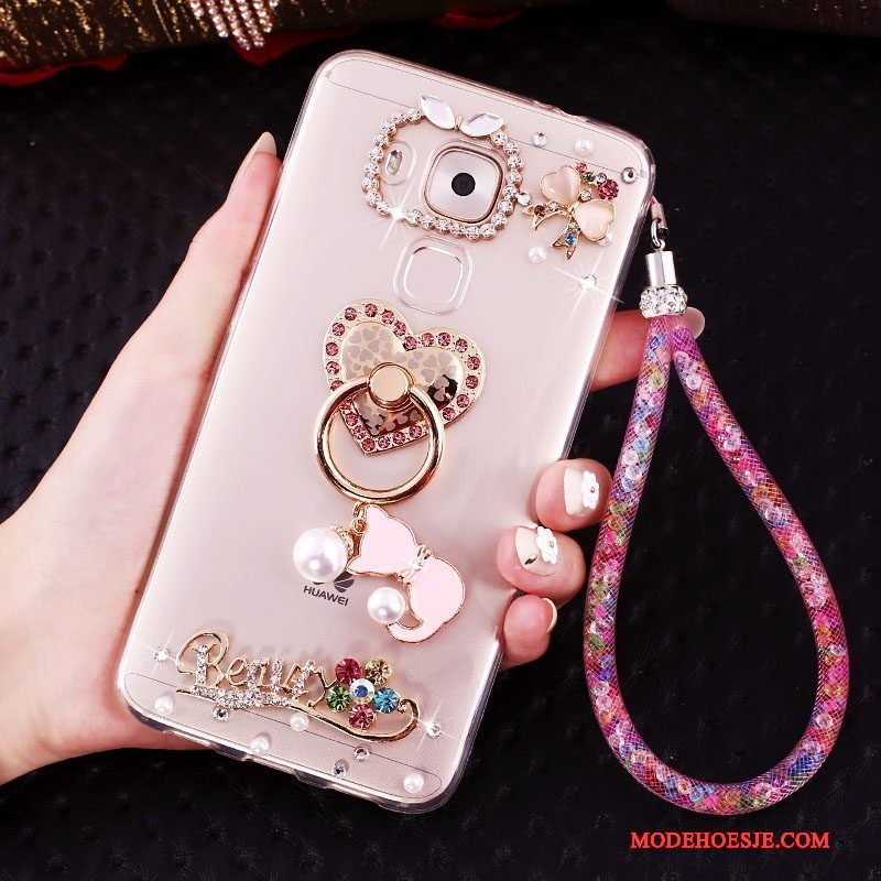 Hoesje Huawei G9 Plus Siliconen Hangertelefoon, Hoes Huawei G9 Plus Bescherming Roze Mini