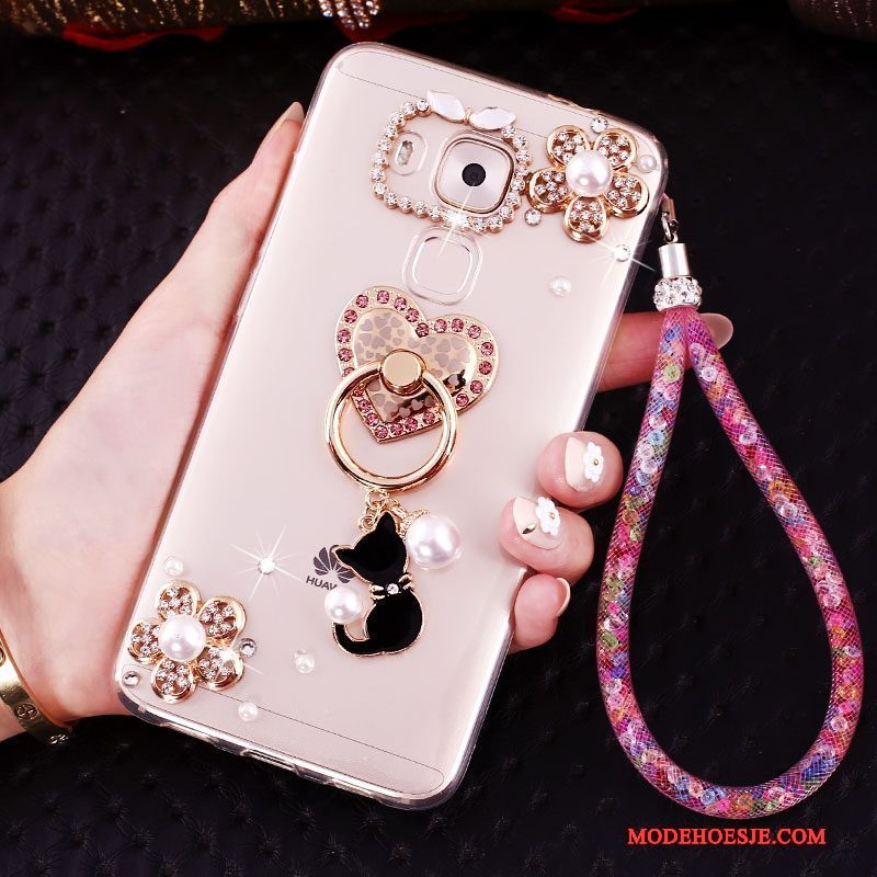 Hoesje Huawei G9 Plus Siliconen Hangertelefoon, Hoes Huawei G9 Plus Bescherming Roze Mini