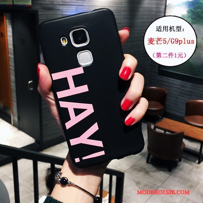 Hoesje Huawei G9 Plus Siliconen Trendtelefoon, Hoes Huawei G9 Plus Zacht Zwart Persoonlijk