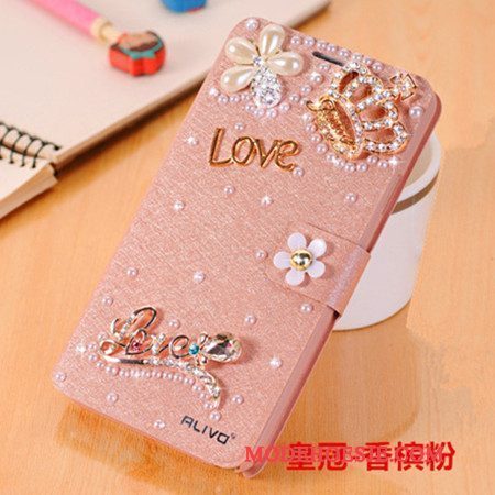 Hoesje Huawei G9 Plus Strass Trendtelefoon, Hoes Huawei G9 Plus Bescherming Anti-fall Lichtblauw