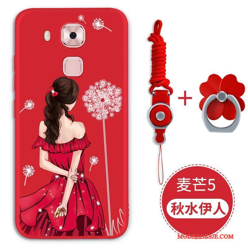 Hoesje Huawei G9 Plus Zacht Anti-falltelefoon, Hoes Huawei G9 Plus Siliconen Rood