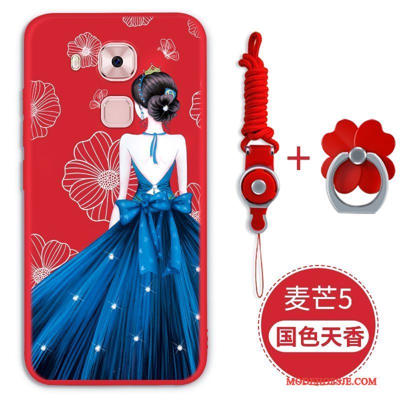 Hoesje Huawei G9 Plus Zacht Anti-falltelefoon, Hoes Huawei G9 Plus Siliconen Rood