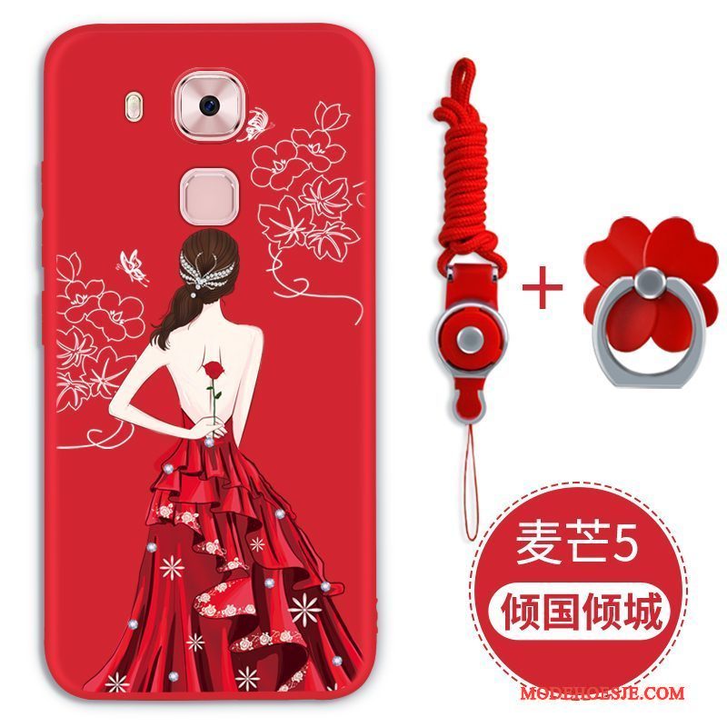 Hoesje Huawei G9 Plus Zacht Anti-falltelefoon, Hoes Huawei G9 Plus Siliconen Rood