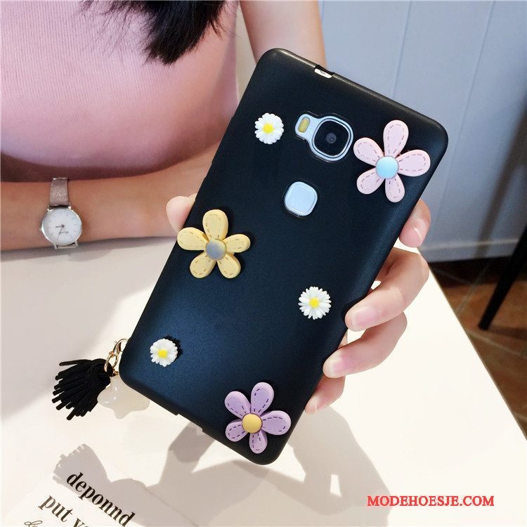 Hoesje Huawei G9 Plus Zacht Bloemen Trend, Hoes Huawei G9 Plus Bescherming Telefoon Roze