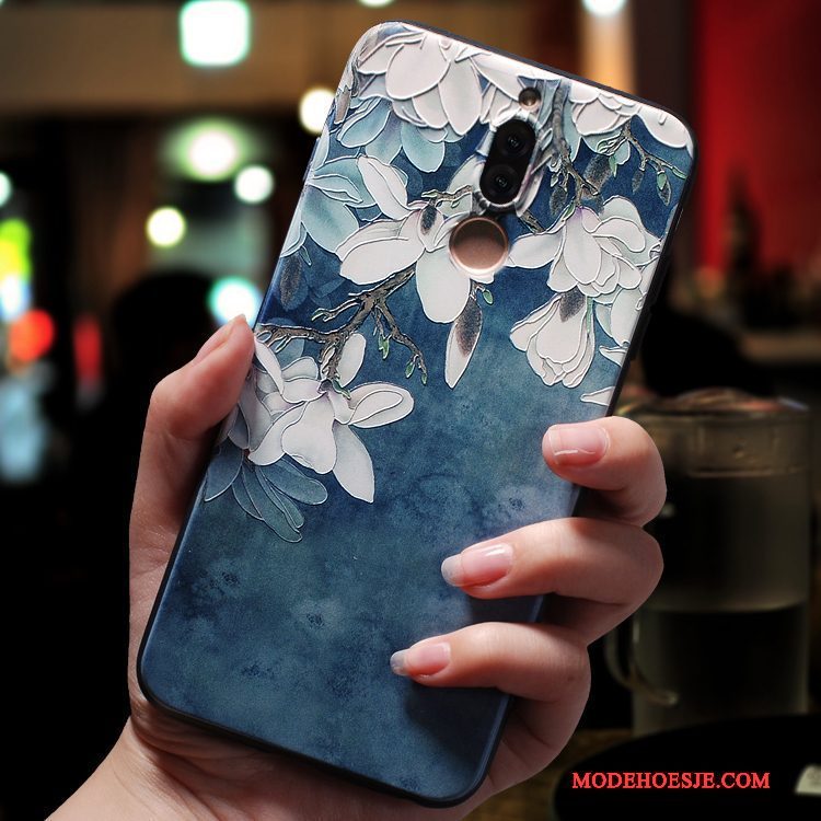 Hoesje Huawei G9 Plus Zacht Lichtblauw Anti-fall, Hoes Huawei G9 Plus Siliconen Hangertelefoon