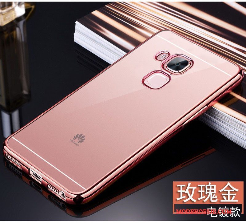 Hoesje Huawei G9 Plus Zacht Telefoon Roze, Hoes Huawei G9 Plus Zakken Anti-fall Doorzichtig