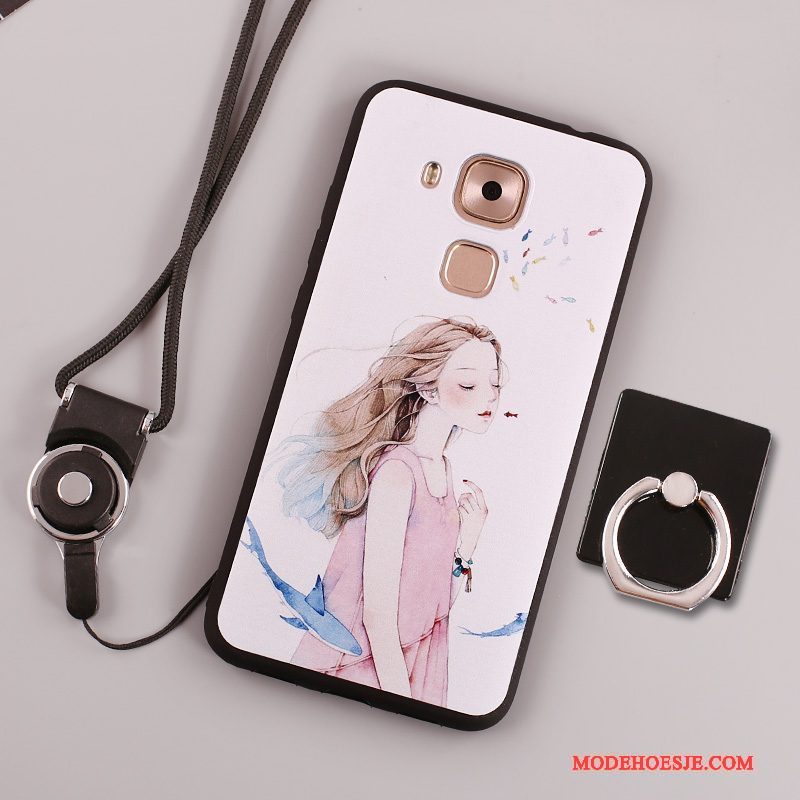 Hoesje Huawei G9 Plus Zacht Telefoon Wit, Hoes Huawei G9 Plus Bescherming Hanger