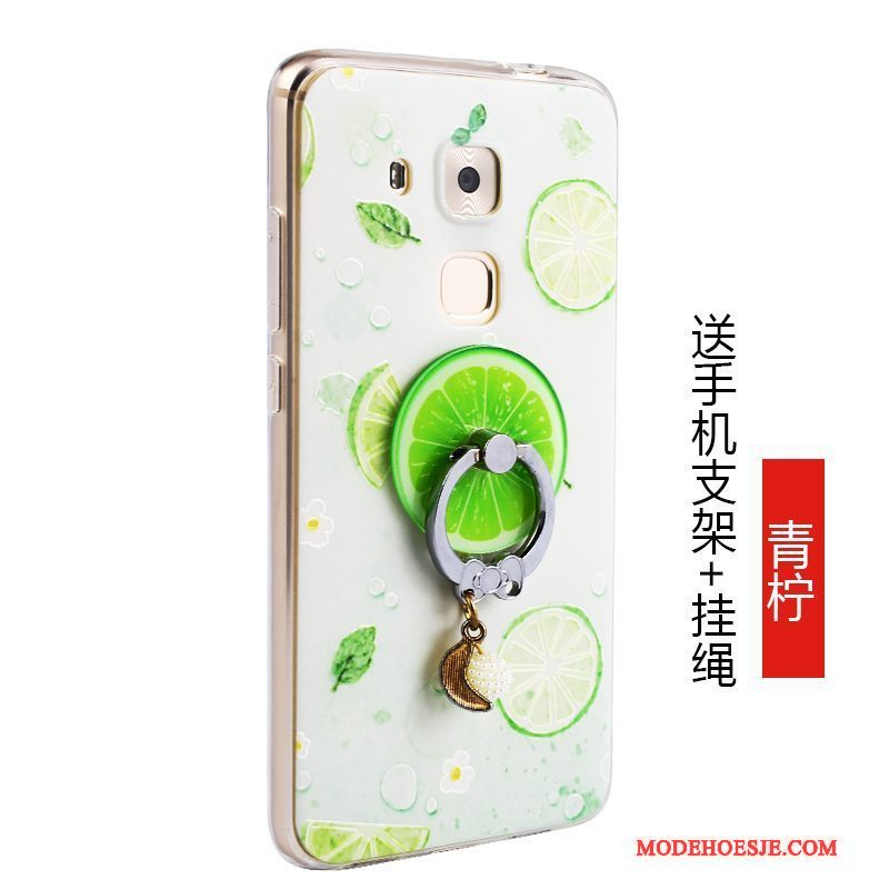 Hoesje Huawei G9 Plus Zakken Anti-falltelefoon, Hoes Huawei G9 Plus Bescherming Fruit Groen