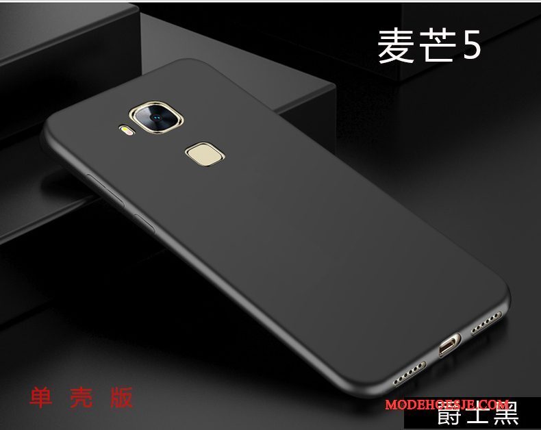 Hoesje Huawei G9 Plus Zakken Anti-falltelefoon, Hoes Huawei G9 Plus Zacht Zwart Schrobben
