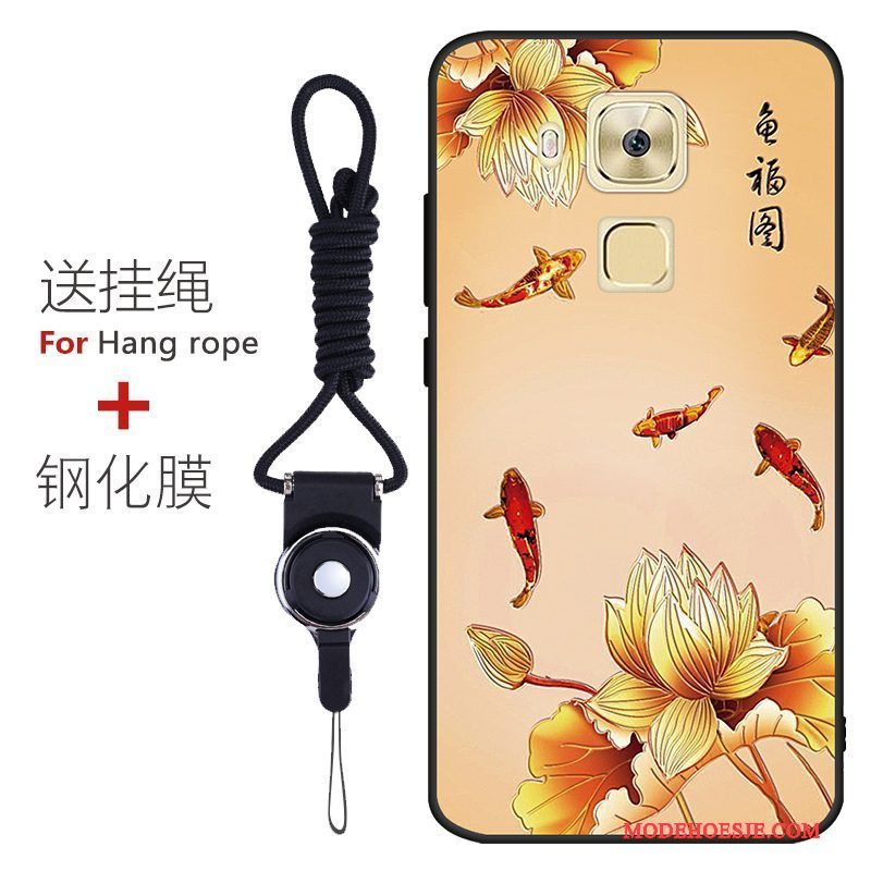 Hoesje Huawei G9 Plus Zakken Schrobbentelefoon, Hoes Huawei G9 Plus Zacht Rood Patroon