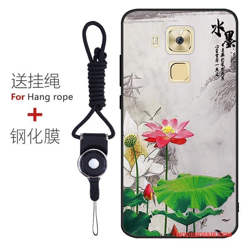 Hoesje Huawei G9 Plus Zakken Schrobbentelefoon, Hoes Huawei G9 Plus Zacht Rood Patroon